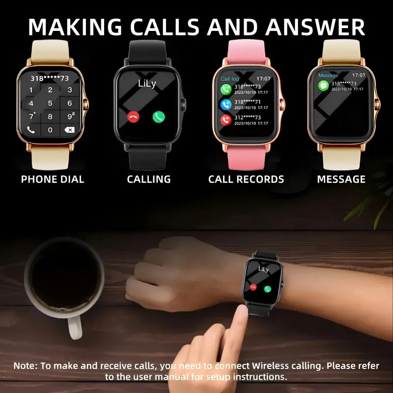 A New Large-screen Smartwatch, Compatible With Android/iPhone, Featuring High-definition Voice Calls, Multiple Sports Modes, Suitable For Sports, Outdoor Activities, Sleep Monitoring, Daily Wear, With A Variety Of Interfaces To Choose From.