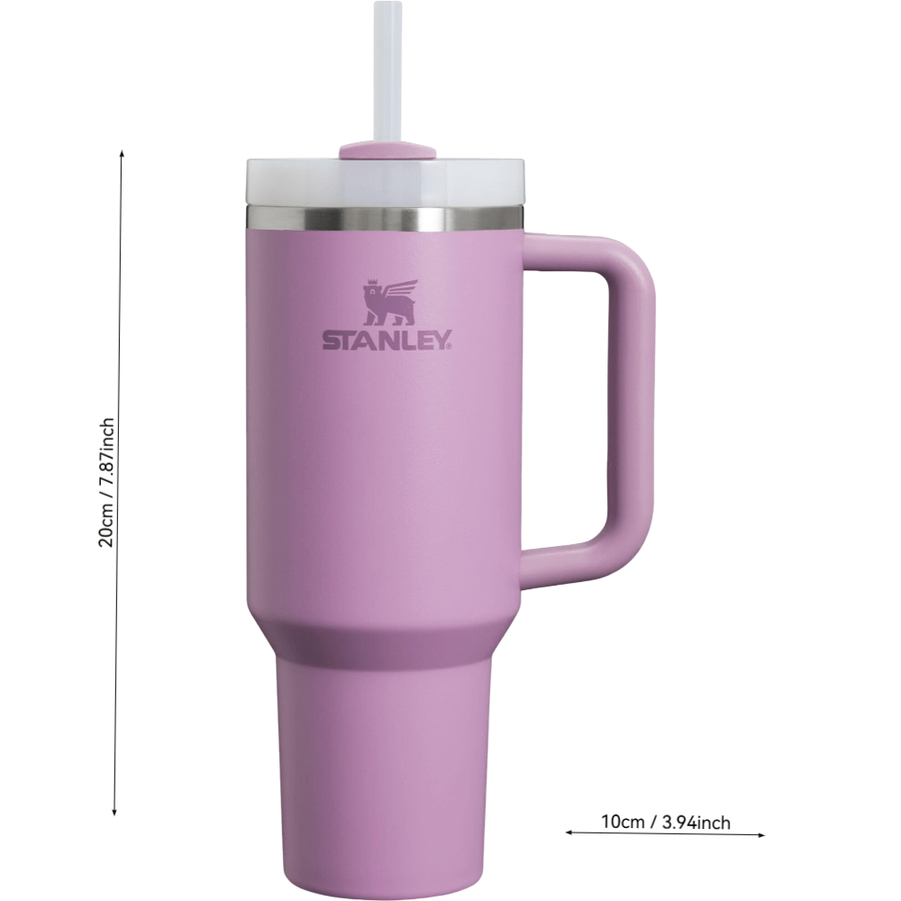 Stanley Quencher H2.0 Tumbler with Handle and Straw 40 oz | Flowstate 3-Position Lid | Cup Holder Compatible for Travel | Insulated Stainless Steel Cup | BPA-Free | Lilac