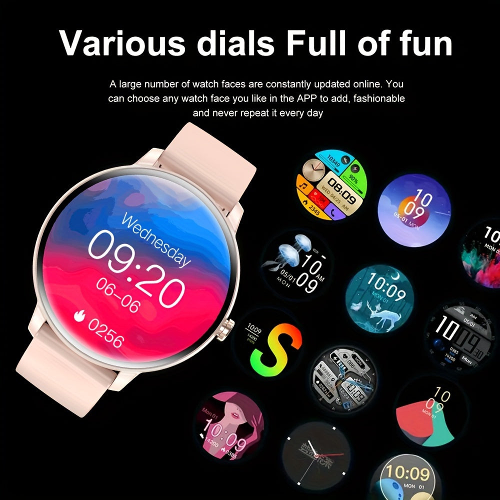 QTLJJBY Smart Watch Wireless Calling Exercise Pedometer Fitness Tracker Sleep Incoming Call Multimedia Message Notification Weather for Android Phone Men Women Smart Watch Gift