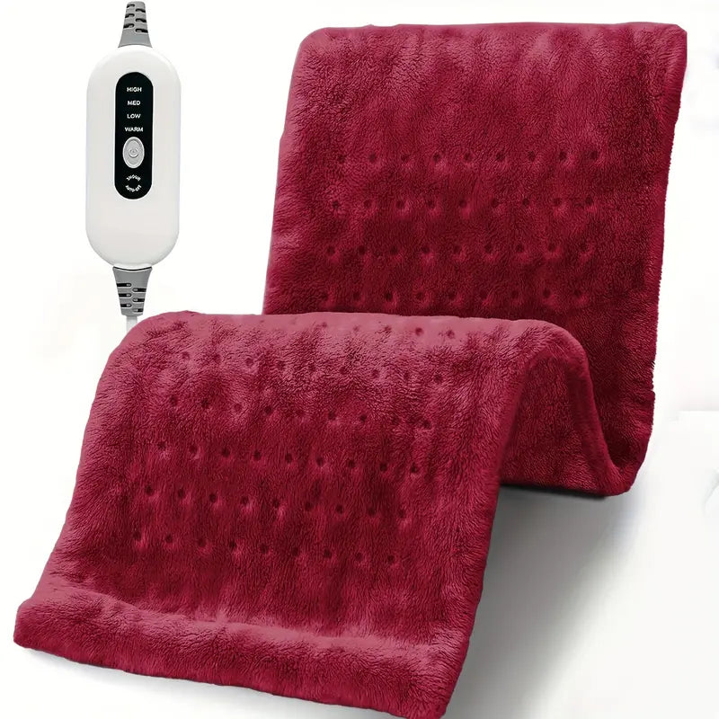 Electric Heating Pads for Back, Neck, Shoulder, Arms, Abdomen, 130W Fast Heating to 150°F, 4 Heat Settings, Auto-Off, 24" X 12" Lightweight Light Beige Fabric, Moist/Dry Option, Washable, Heated Pad for Knee, Leg, Father's Day & Birthday Gifts for Mom Dad