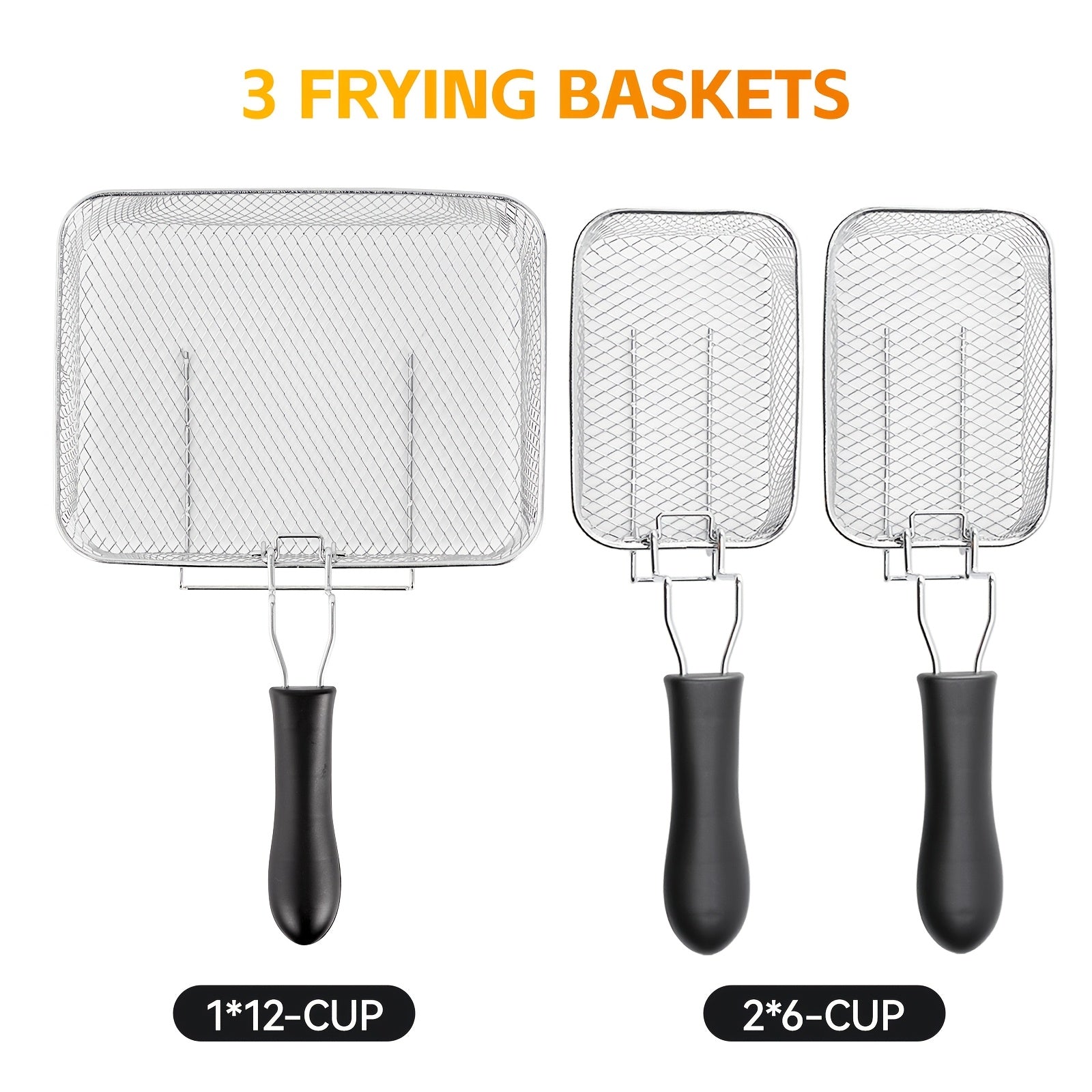 101.44oz/1.32gal Electric Deep Fryer, 1700W Large Electric Deep Fryer with Time & Temperature Control for Home Use, Frying Baskets, Lid with View Window And Odor Free Filter, Stainless Steel.