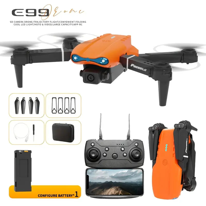 E99 Drone with Camera, Foldable RC Quadcopter Drone, Remote Control Drone Toys for Beginners Men'S Gifts, Indoor And Outdoor Affordable UAV, Christmas Halloween Thanksgiving Gift