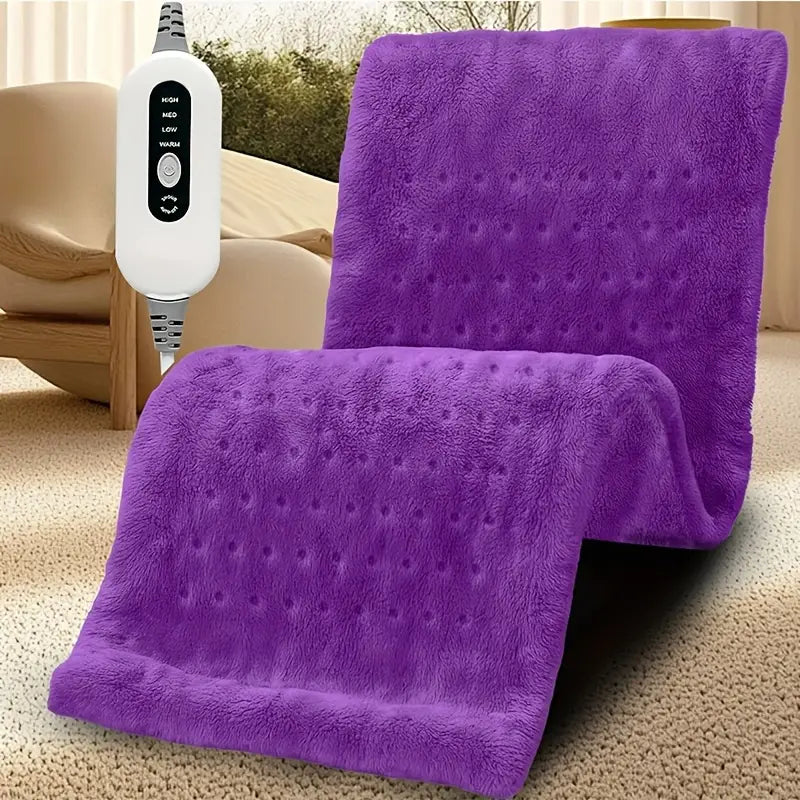 Electric Heating Pads for Back, Neck, Shoulder, Arms, Abdomen, 130W Fast Heating to 150°F, 4 Heat Settings, Auto-Off, 24" X 12" Lightweight Light Beige Fabric, Moist/Dry Option, Washable, Heated Pad for Knee, Leg, Father's Day & Birthday Gifts for Mom Dad