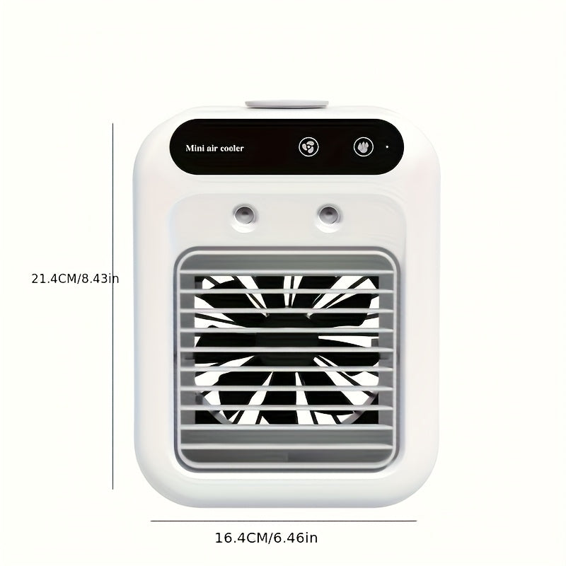 RV Ventilation Fan 2025new upgrade Portable Mini Personal Air Cooler, Small Air Conditioner with Humidifier & 16.91oz Water Tank, Rechargeable Room Air Conditioners, Personal AC Unit for Recreational Vehicle, Bedroom, Office, Desk, Camping, Car, Digital D