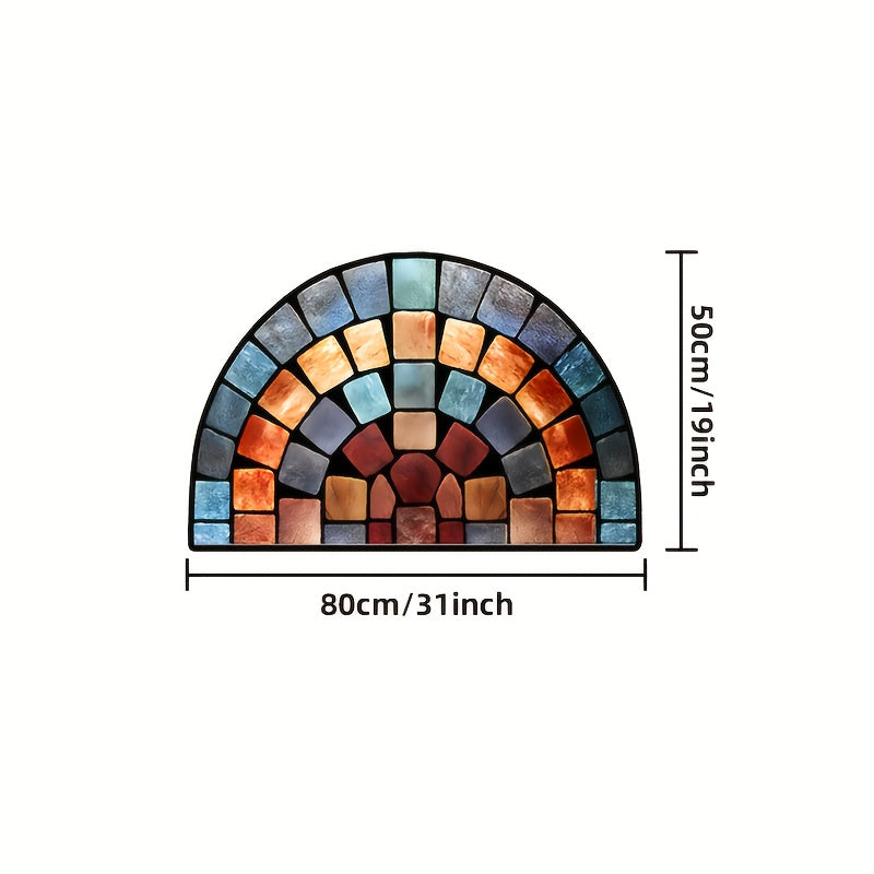 Stylish Artistic Design Non-Slip Doormat -Floor Mats & Matting, Thick And Soft Polyester Fiber Carpet, Ideal For Home Decoration, Suitable For Porch And Living Room