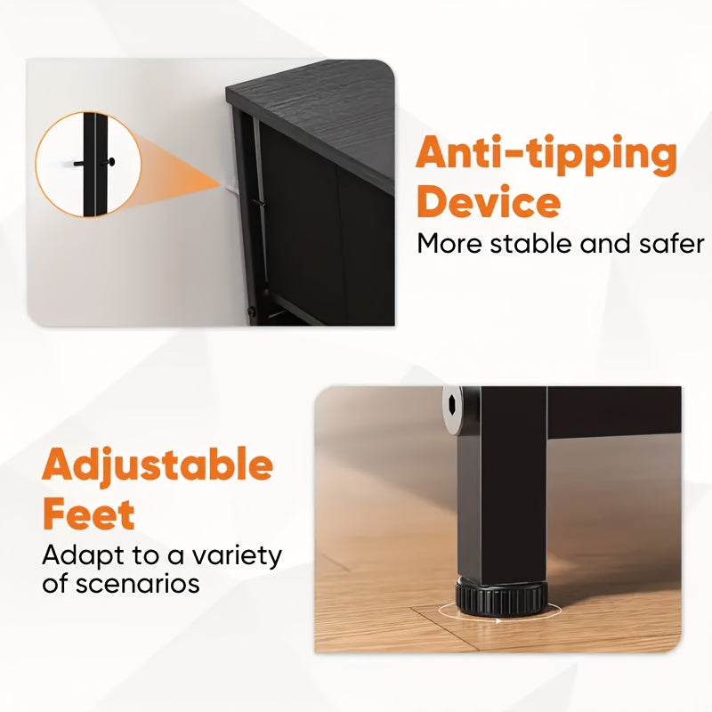 Idle Way 9-Drawer Dresser with Metal Frame & Wooden Tabletop - Freestanding Wardrobe Organizer for Living Room, Office, Entryway, Storage Tower, Dressers for Bedroom, Entryway Cabinet, Classic Design, Sturdy Construction, Fabric Drawer Covers