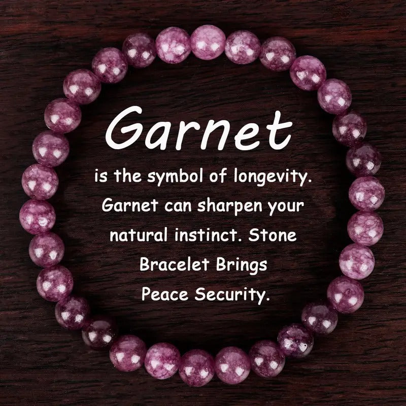 4pcs 6mm Beaded Bracelet Set with Obsidian Garnet Stone Red Iron Stone White Flash Stone White Lapis LazuliIdeal Gift for Men And Loved Ones, Jewel Set