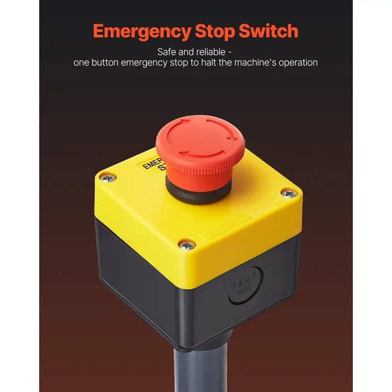 VEVOR 2.2KW Electric Roll Bending Machine 3-Roller Electric Pipe Tubing Bender Machine