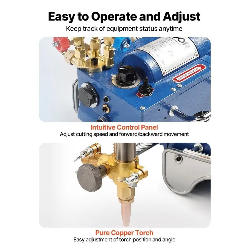 VEVOR Electromagnetic Gas Pipe Cutting Machine 0.2"-4" Thick Tube 2"-30"/Min