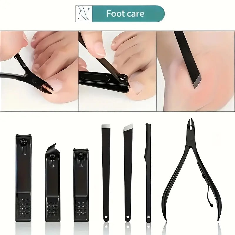 24pcs Professional Nail Clippers Kit - Razor-Sharp Blades for Precise Cutting, Durable And Long-Lasting Construction for Both Fingernail And Toenail Trimming Needs - Quality Nails At Home with Essential Tools for Complete Pedicure Care