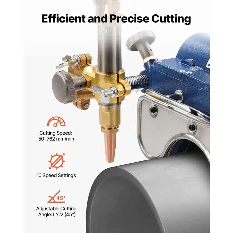 VEVOR Electromagnetic Gas Pipe Cutting Machine 0.2"-4" Thick Tube 2"-30"/Min