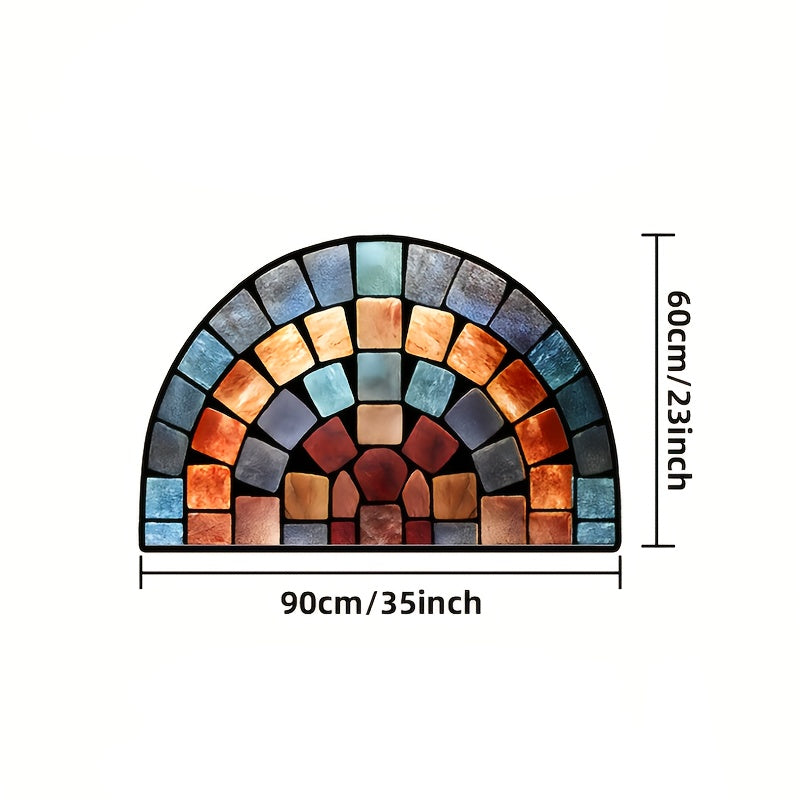 Stylish Artistic Design Non-Slip Doormat -Floor Mats & Matting, Thick And Soft Polyester Fiber Carpet, Ideal For Home Decoration, Suitable For Porch And Living Room