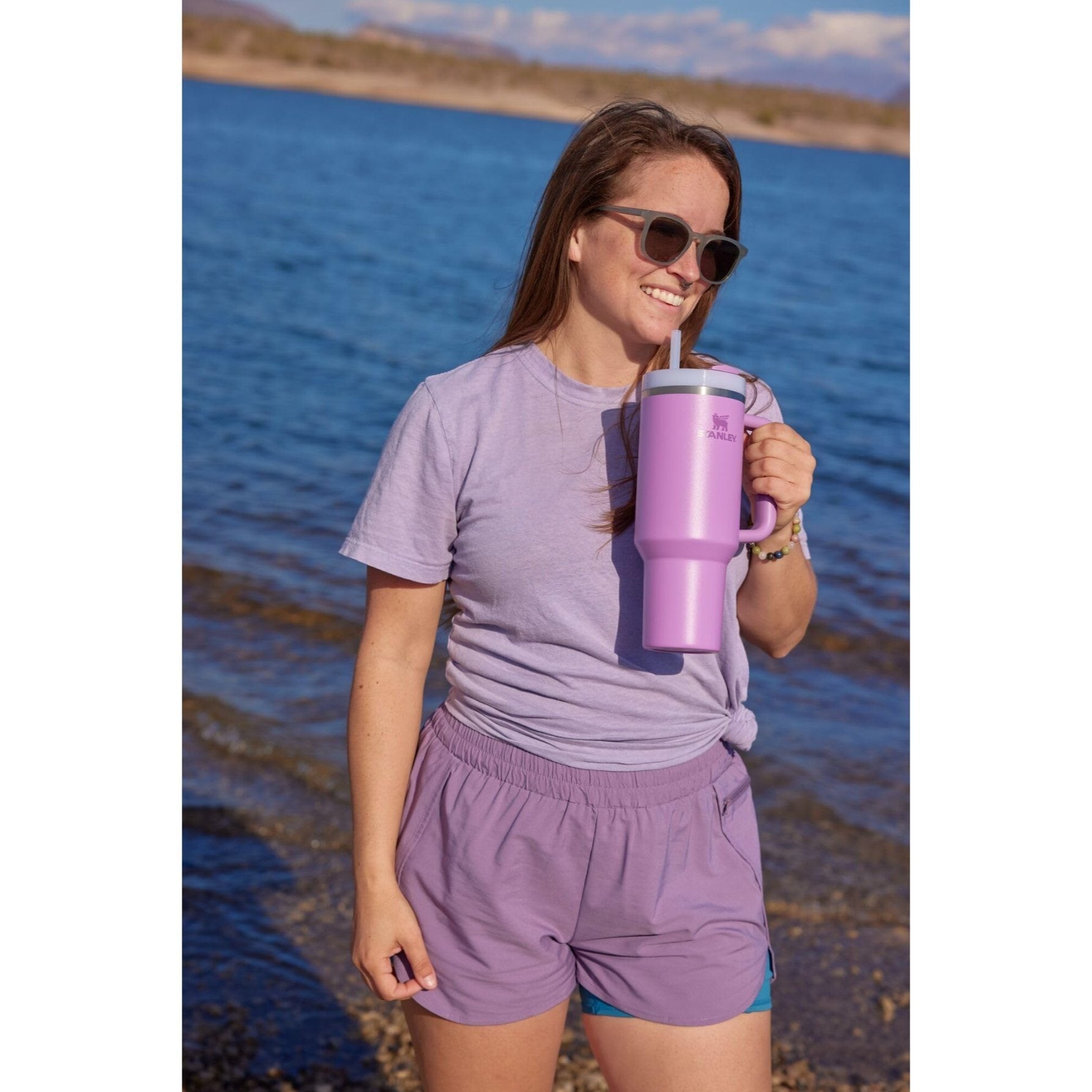 Stanley Quencher H2.0 Tumbler with Handle and Straw 40 oz | Flowstate 3-Position Lid | Cup Holder Compatible for Travel | Insulated Stainless Steel Cup | BPA-Free | Lilac