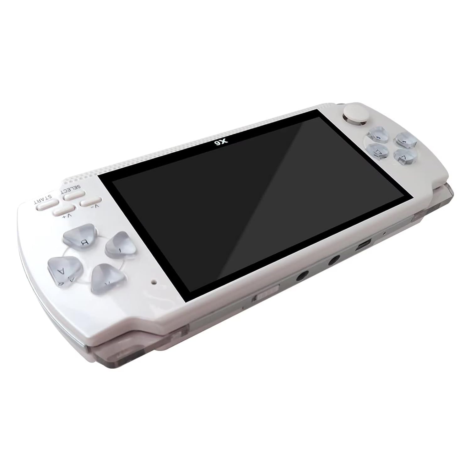 10000 Games Built-In 4.3" 8GB 128Bit Retro Portable Handheld Video Game Console Built in 10000 Games 8 Bit Game Player Handheld Game Console Dual Wireless Controller Gamepad HD&AV TV Output(White)