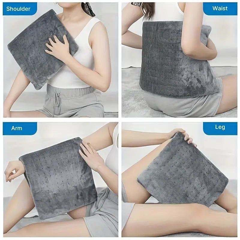 Electric Heating Pads for Back, Neck, Shoulder, Arms, Abdomen, 130W Fast Heating to 150°F, 4 Heat Settings, Auto-Off, 24" X 12" Lightweight Light Beige Fabric, Moist/Dry Option, Washable, Heated Pad for Knee, Leg, Father's Day & Birthday Gifts for Mom Dad