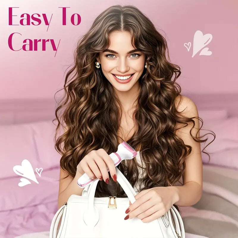 [Mother's Day Gift] 4-in-1 Rechargeable Electric Razor for Women Face, Nose, Legs, Underarm, Bikini Trimmer, Women's Electric Shaver Painless Grooming Kit - Portable USB Charging