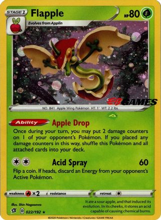 Flapple (EB Games Exclusive APAC) 022/192 - Miscellaneous Cards & Products Holofoil
