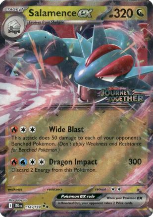 Salamence ex (Journey Together Stamped) 114/159 - Miscellaneous Cards & Products Holofoil