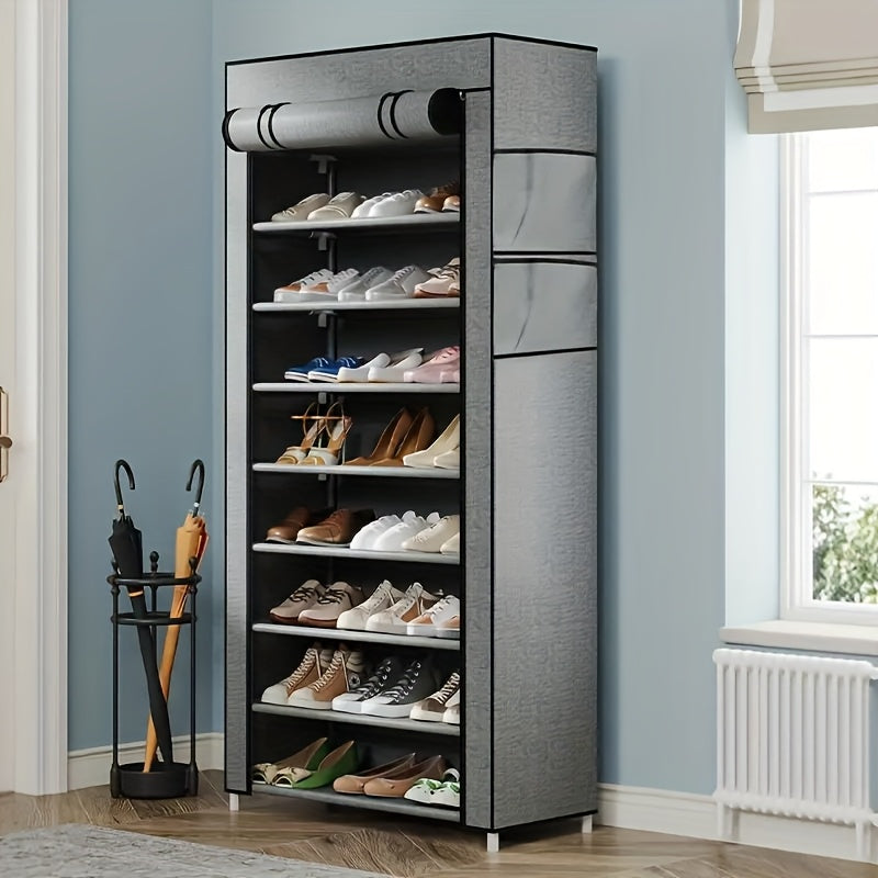 10 Layer Shoe Cabinet, Large Capacity Shoe Rack, Sturdy And Durable, Space Saving, Manually Assembled, Easy to Install, Suitable for 20-24 Pairs Of Shoes And Boots, Can Also Store Storage Boxes And Shoe Boxes