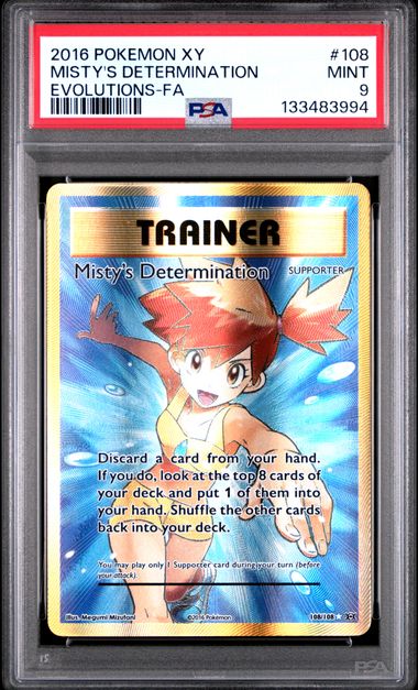 Misty's Determination Evolutions 108/108 PSA 9