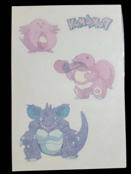 Merlin Pokémon Temporary Tattoos (Nidoking. Lickitung. Chansey)