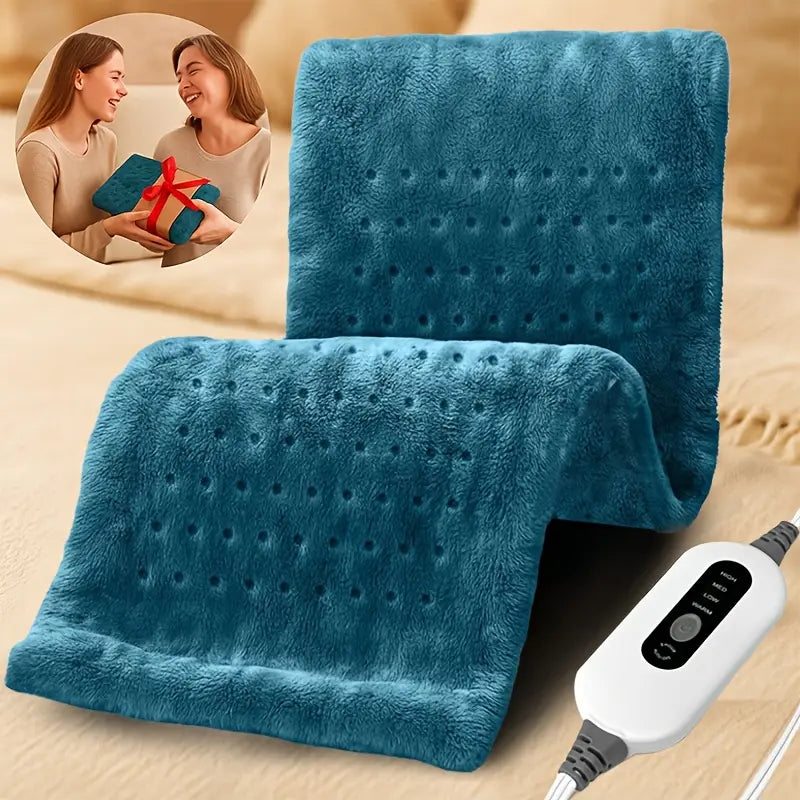 Electric Heating Pads for Back, Neck, Shoulder, Arms, Abdomen, 130W Fast Heating to 150°F, 4 Heat Settings, Auto-Off, 24" X 12" Lightweight Light Beige Fabric, Moist/Dry Option, Washable, Heated Pad for Knee, Leg, Father's Day & Birthday Gifts for Mom Dad