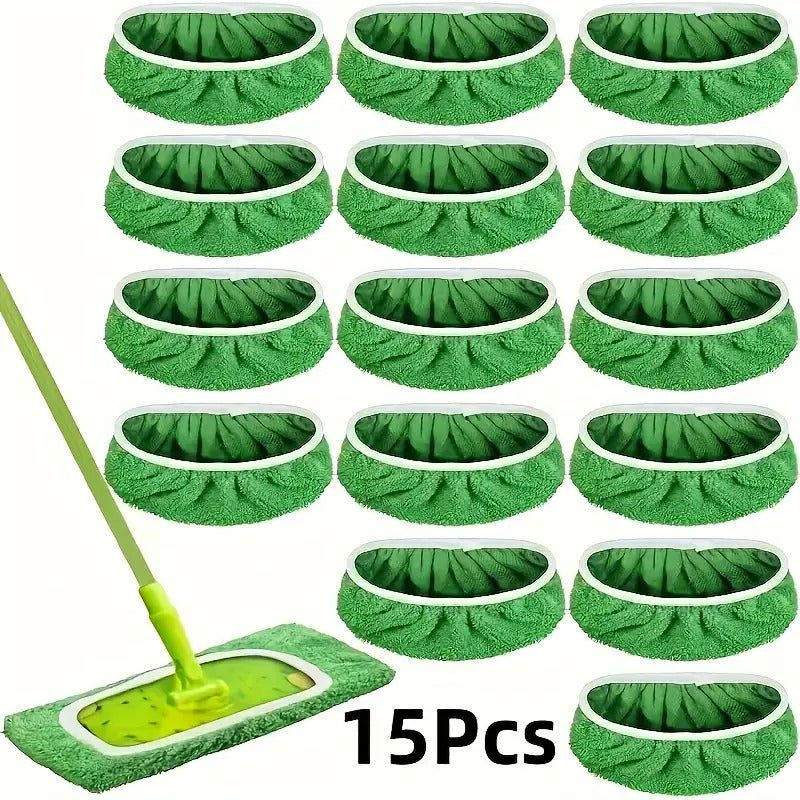 Reusable Microfiber Mop Pads For Swiffer Sweeper Mop - Dry Sweeping Cloths & Wet Mopping Cloths For Household Cleaning - Washable Wet Pads For Mopping Floors - 15Pack