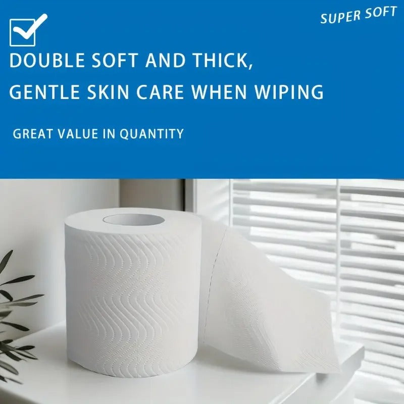 24 Rolls (300 Sheets Total) Super Abundance 100% Bamboo Toilet Paper - 3-Ply, Ultra Absorbent & Lint-Free, Light Beige-Friendly,, No Fragrance - Commercial/RV/Home Use, Extremely