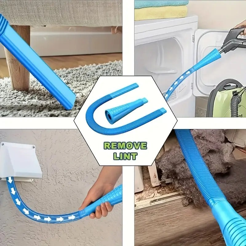 1 Dryer Ventilation Duct Cleaning Kit (Vacuum Cleaner Special Adapter Head) - Multi-purpose Combination Design, Integrating A Lint Collector, High-pressure Cleaner And Vacuum Hose Into One, Quickly Unclogging