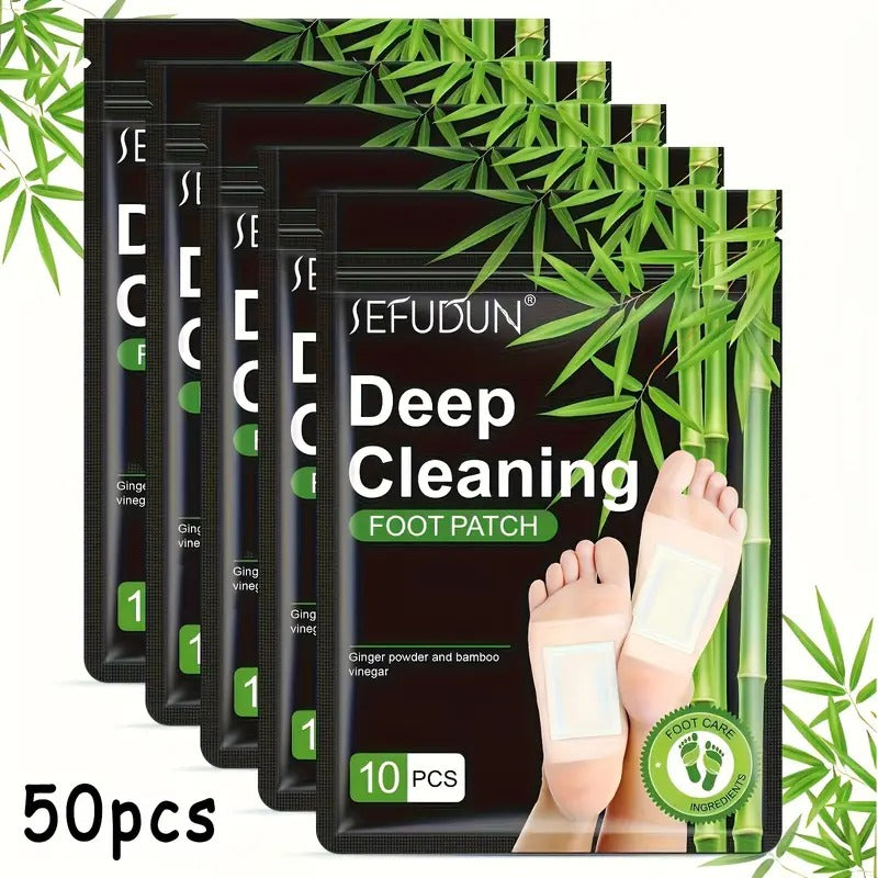 SEFUDUN 5 Packs of Bamboo Charcoal Foot Patches