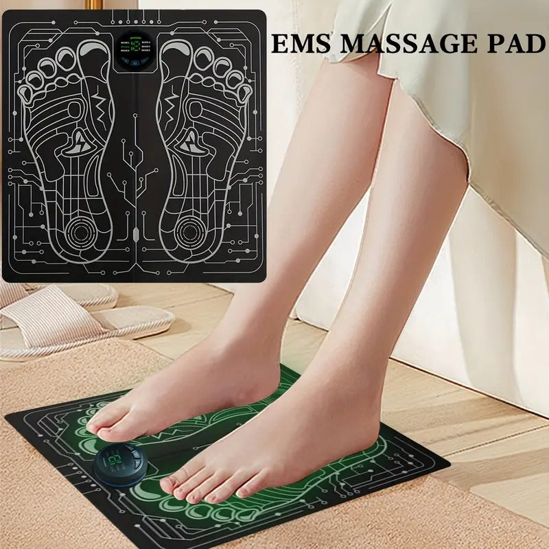 TENS Instrument, EMS Massage Pad, EMS Muscle Stimulator, Rechargeable Massage Pad with 18 Intensity Levels Adjusted In 6 Modes, Holiday Gift