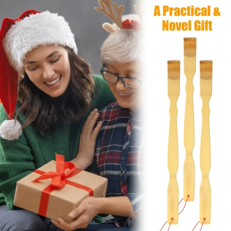 3pcs 18.3 inch Back Scratcher, Bamboo Back Scratcher With Long Handle, Portable Novel Gifts for Family Friends, Christmas & Thanksgiving