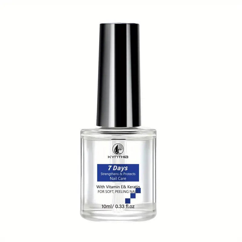 10ml/0.33fl.oz Formaldehyde-Free Nail Strengthener Oil with Vitamin E & Keratin - 7-Day Chip & Protection for Soft, Peeling Nails - Fast-Absorbing Nail Care Serum for Stronger, Healthier Nails