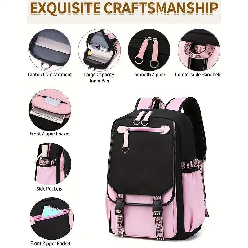 Teenagers Cute Schoolbag Junior High School Leisure Large-Capacity Schoolbag Shoulder Bag Decompression Backpack for School, For Teenager