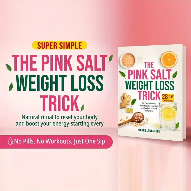 The Pink Salt Weight Loss Trick: The Proven Morning Ritual to Detox Your Body and Recipes to Boost Your Energy | 28-Day Challenge for Optimal Health, KISUGBY, Notebooks & Journals, Perfect for Room Decor