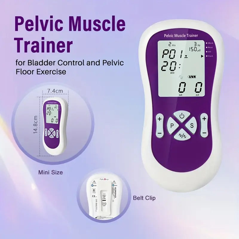 Pelvifine KM518 Women’s Kegel Exerciser - 8 Program TENS Unit for Bladder Control & Pelvic Floor Strengthening, Battery-Powered EMS Device with Electrode Probe, Postpartum Rehabilitation & Incontinence Relief, Discomfort