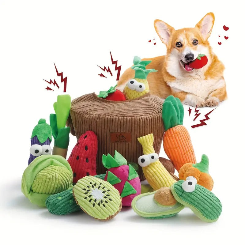 [Durable Plush] Nocciola Grocery Bag Dog Toys | 15 Pack | Durable Plush | Squeaky, For Aggressive Chewers | Small Medium Size Dogs, Puppy