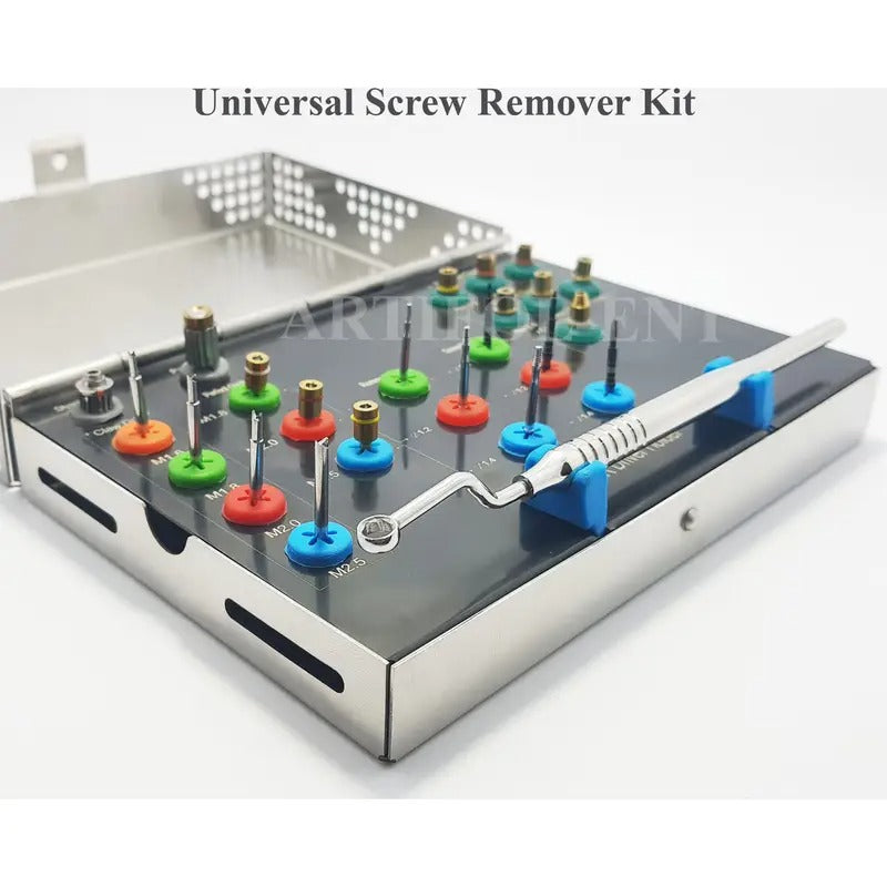 Dental Implant Fixture Fractured Universal Screw Removal Kit Remover Driver