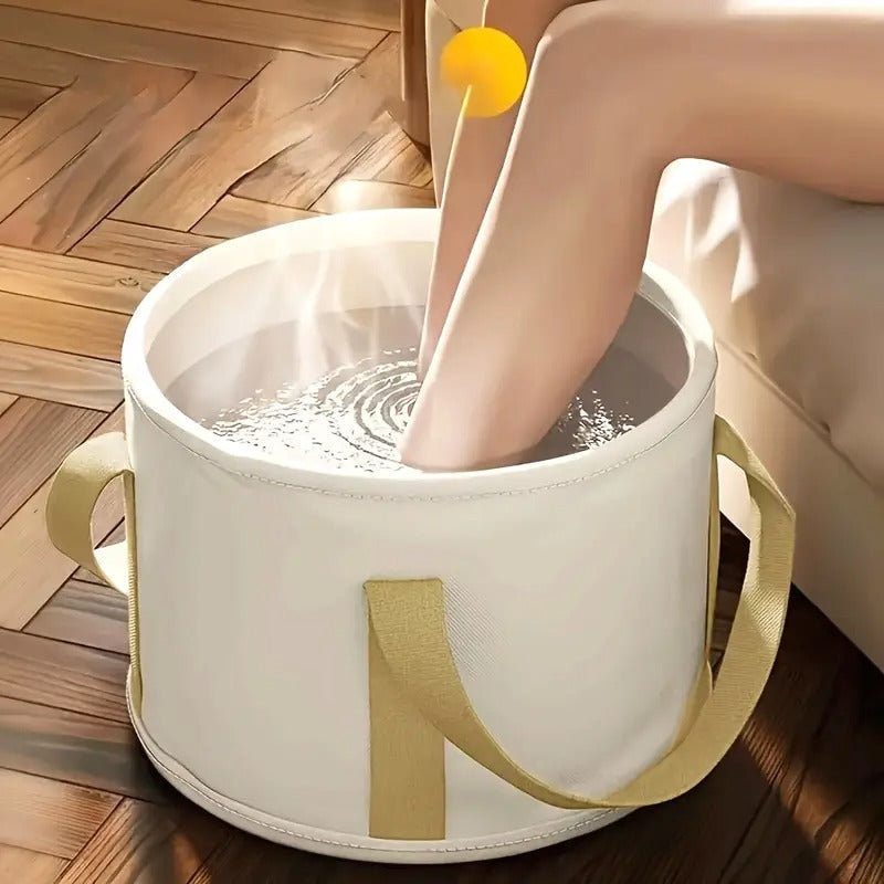 [Portable Foot Soak Tub] Portable Collapsible Insulated Foot & Hand Soak Bath Tub | Non-Electric Spa Basin with Reinforced Handles, Durable Plastic Design, Unscented Multipurpose Use for Home Relaxation, Selfcare