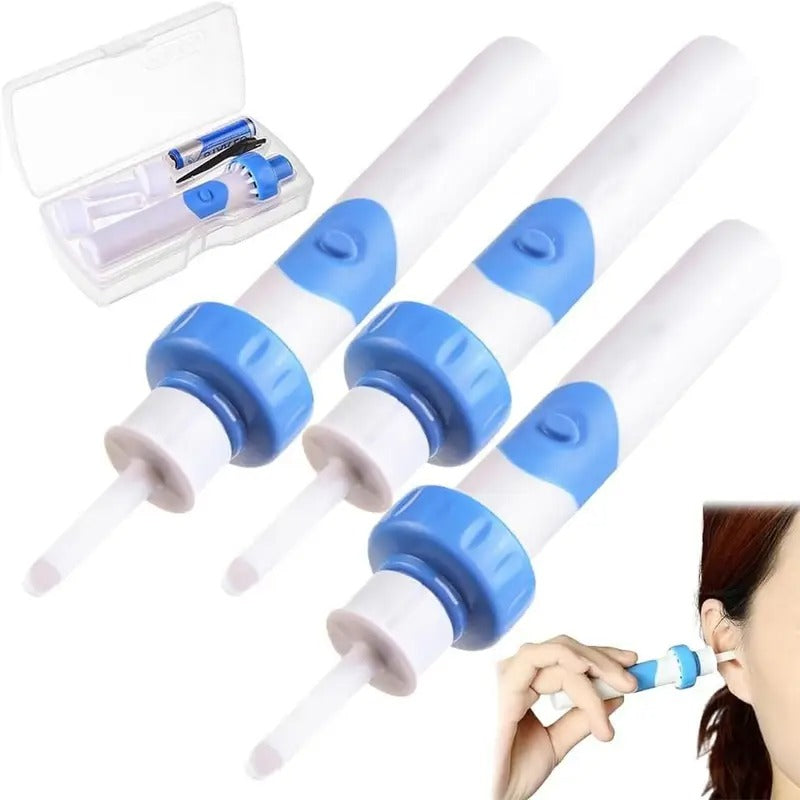 3PACK Electric Ear Suction Device, Portable Comfortable Efficient Automatic Electric Vacuum Soft Ear Pick Ear Cleaner Easy Remover Soft Prevent Ear-Pick Clean Tools Set for dry ear