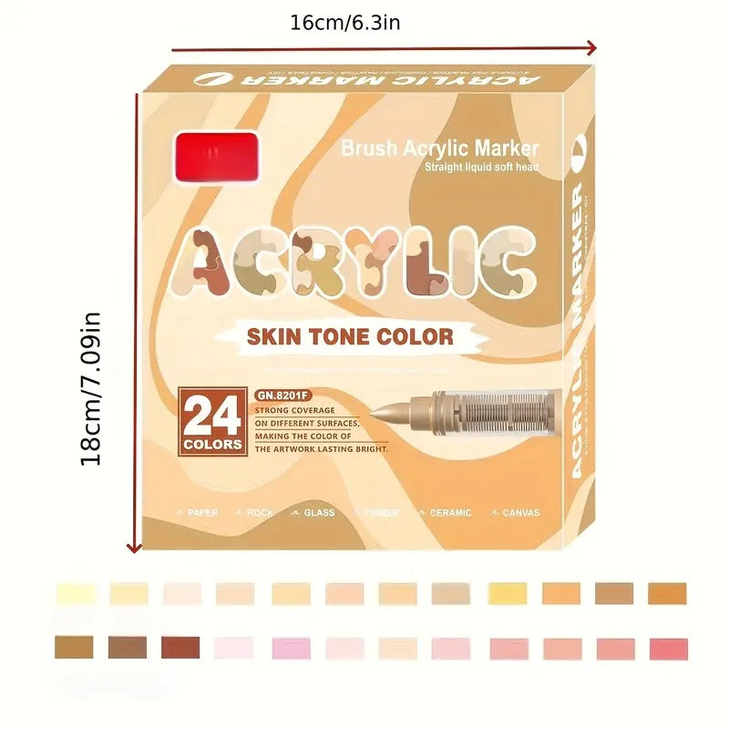 Non-Toxic Liquid Acrylic Paint Marker - for Canvas, Plastic, Glass, Rocks, Fabric - with Precision Tip, Ideal for Artists, Crafts, School Projects, Birthday Gifts - Long-Lasting Acrylic Ink for Permanent Designs