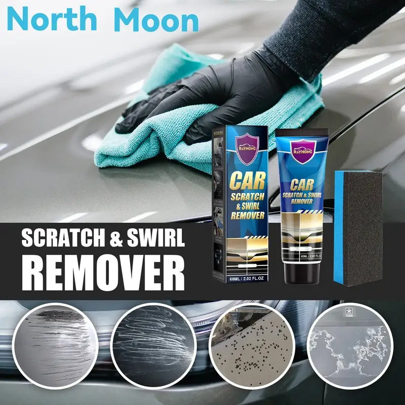 3pcs Car Scratch And Swirl Remover With Sponge, Auto Scratch Repair Cream, Auto Polishing Wax Car Repair Tools, Instantly Repair Scratches And Swirls For Auto Workshop
