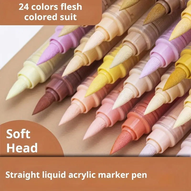 Non-Toxic Liquid Acrylic Paint Marker - for Canvas, Plastic, Glass, Rocks, Fabric - with Precision Tip, Ideal for Artists, Crafts, School Projects, Birthday Gifts - Long-Lasting Acrylic Ink for Permanent Designs