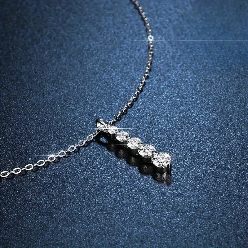 Five Shiny Cubic Pendant Necklaces for Women