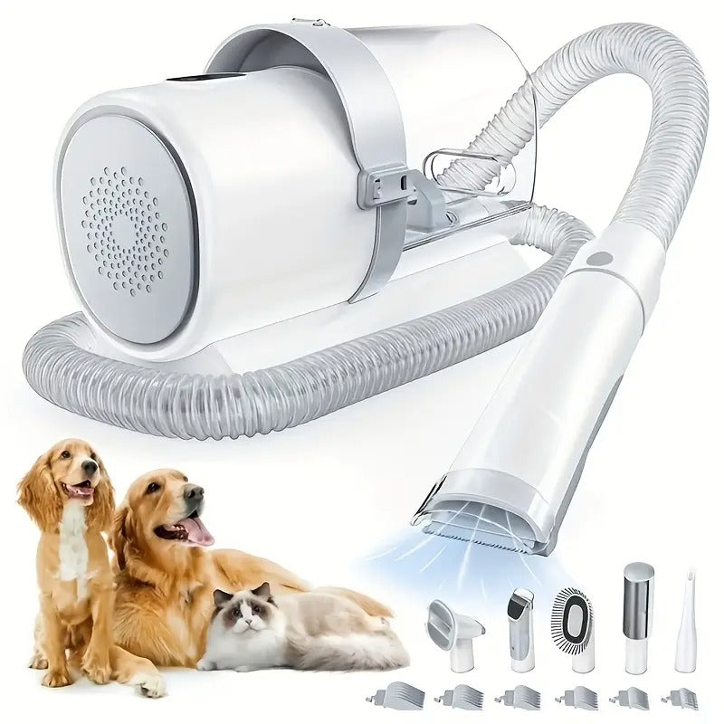Professional Dog Grooming Clippers with 2, 1.32gal Cup, 3 Suction Modes, Cordless Clippers, 5 Groomer Tools, Low Noise Pet Hair Trimmer for, Puppy Pads, Leak-proof Quick-drying Disposable