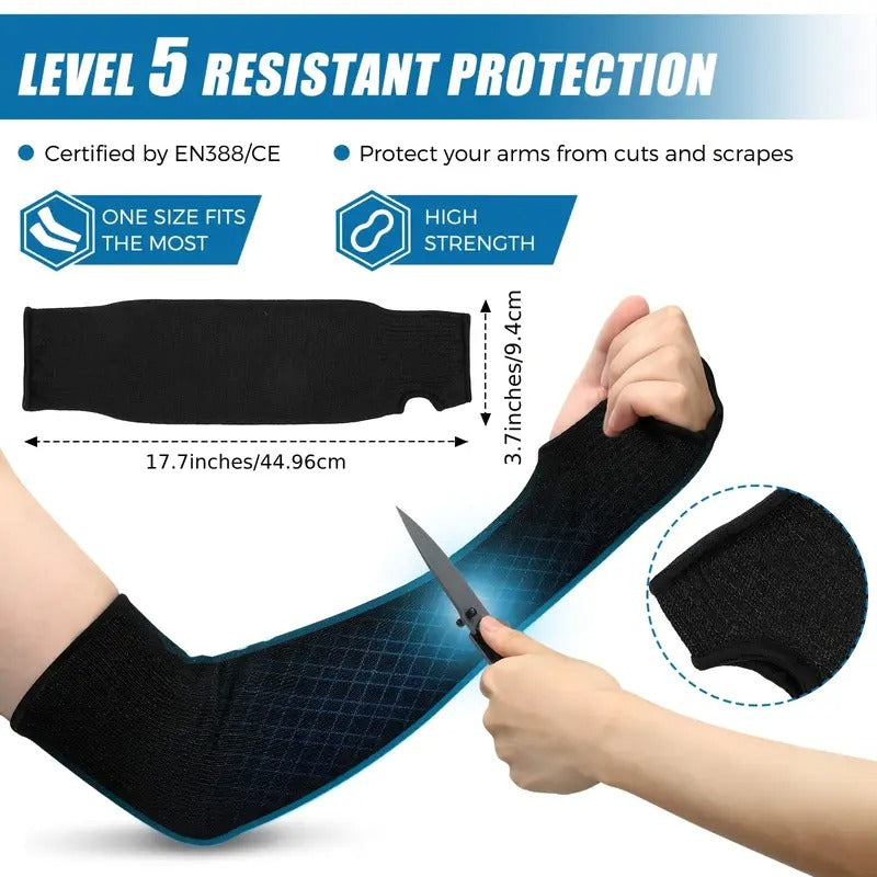 Arm Protection Sleeves Level 5 Cut 2 Pairs Heat Resistant Sleeves Protectors For Men Women