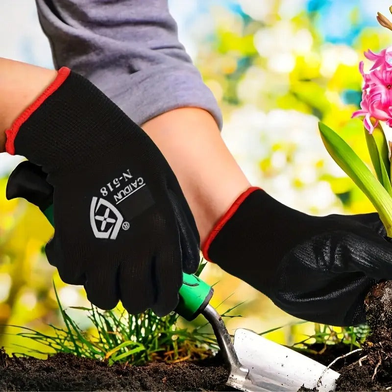 72 Pairs Heavy-Duty Rubber Coated Work Gloves - Anti-Tear Reinforced Stitching, Ergonomic Fit for Gardening, Construction & Landscaping - Durable Protective Gloves for Men