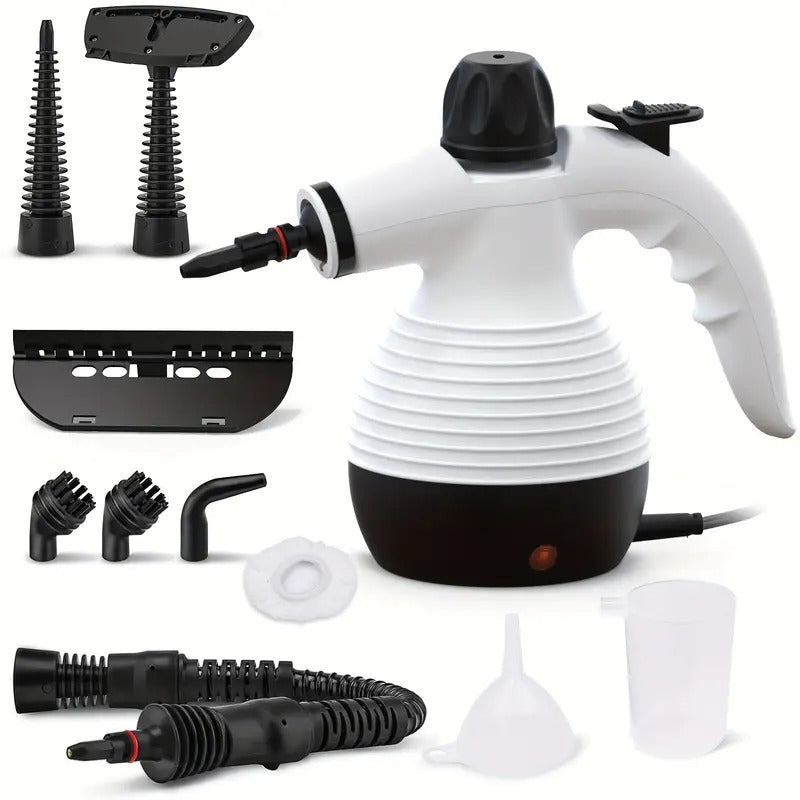 Handheld Steam Cleaner, Multi-Purpose Portable Steamer for Home Use with Safety Lock and 10 Accessories, Removes Dirt and Grease Efficiently