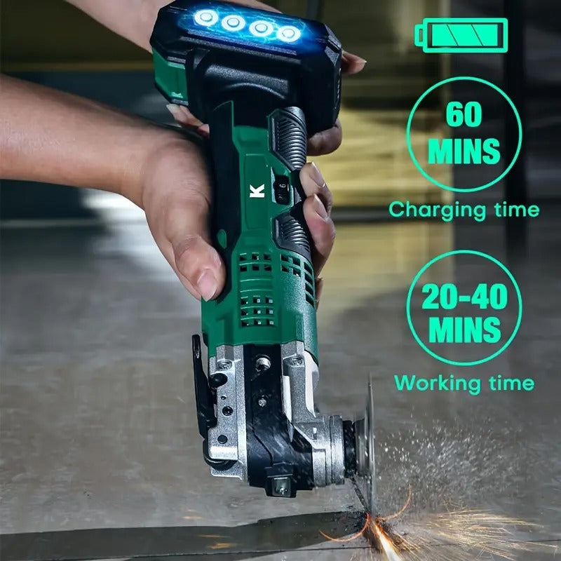 [KIMO | 20V Cordless] KIMO 26pcs 20V Cordless Oscillating Tool | 3° Oscillation Angle, 6 Variable Speed, Quick-Lock Change System | Power Tools For Men & Women