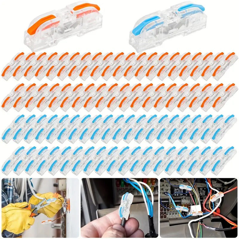 80pcs Quick Connect Wire Connectors, Insulated Push-On Electrical Ends For Automotive And DIY Projects, Easy-to-Use Crimp And Butt Connector Kit For 24-12AWG Wire Gauge